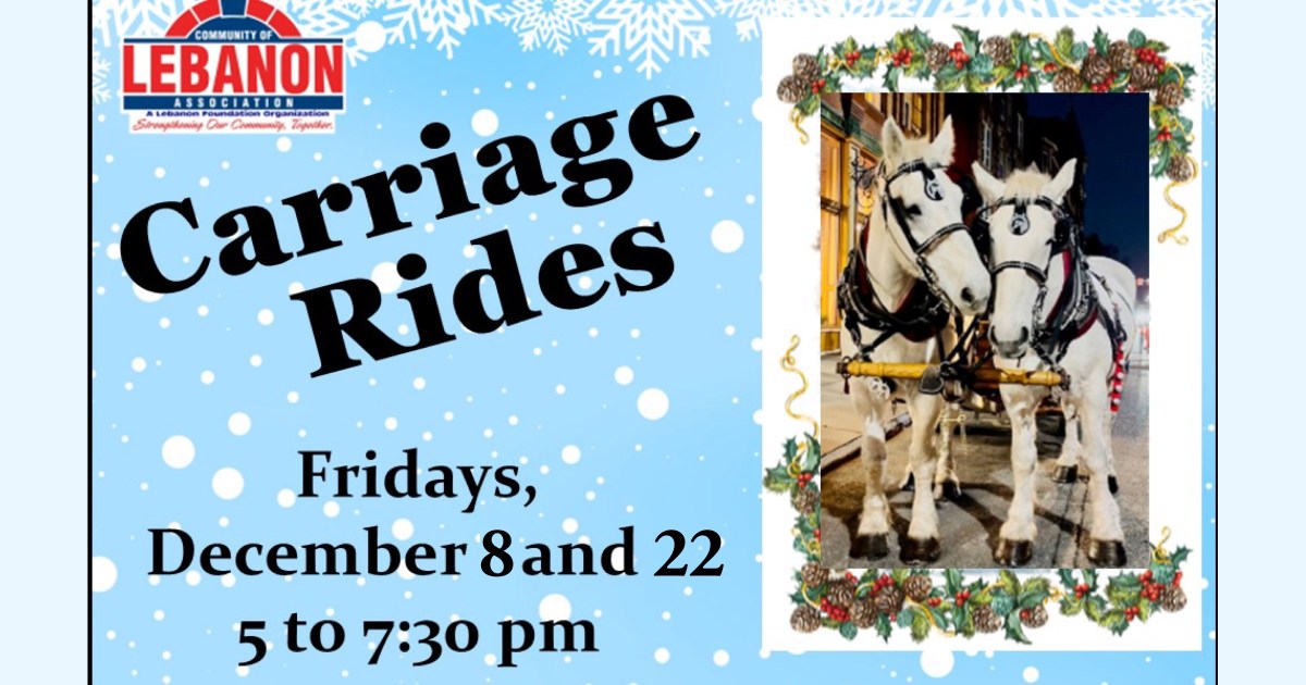 CLA adds December 22 as new date for carriage rides in Downtown Lebanon