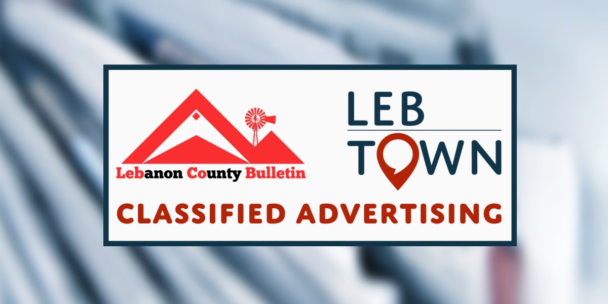 Lebanon County classified ads for the week of January 22